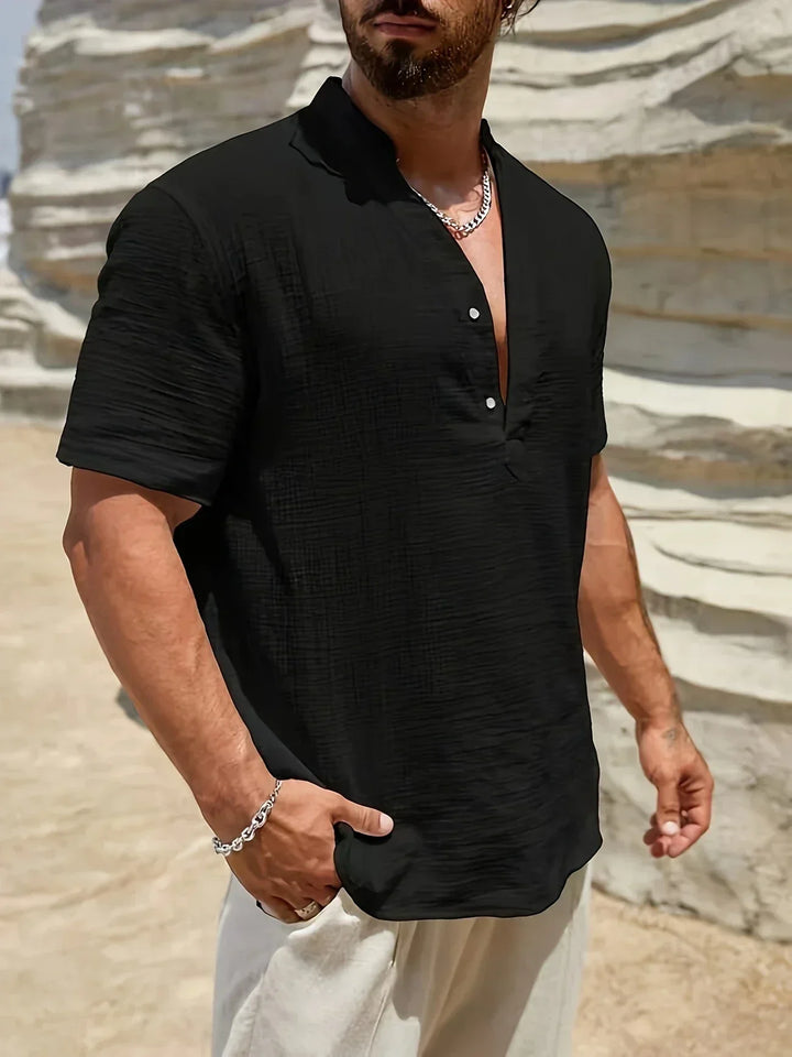 Venezia | Camicia estiva elegante con collo alto