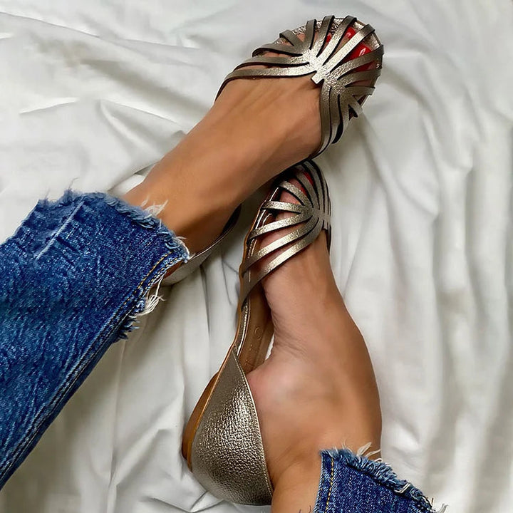 SOFIA | Ballerine traforate con punta aperta – Calzature chic e di tendenza