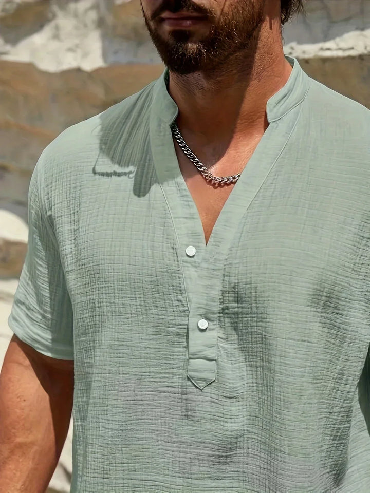 Venezia | Camicia estiva elegante con collo alto