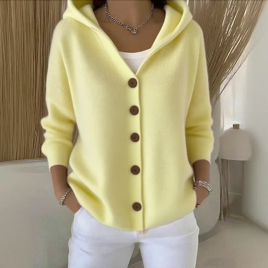Philomène – Cardigan con cappuccio in cotone morbido