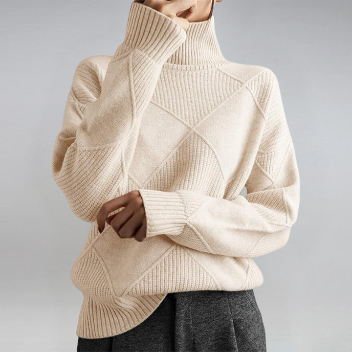 Lauren | Maglione a Collo Alto in Cashmere di Lusso
