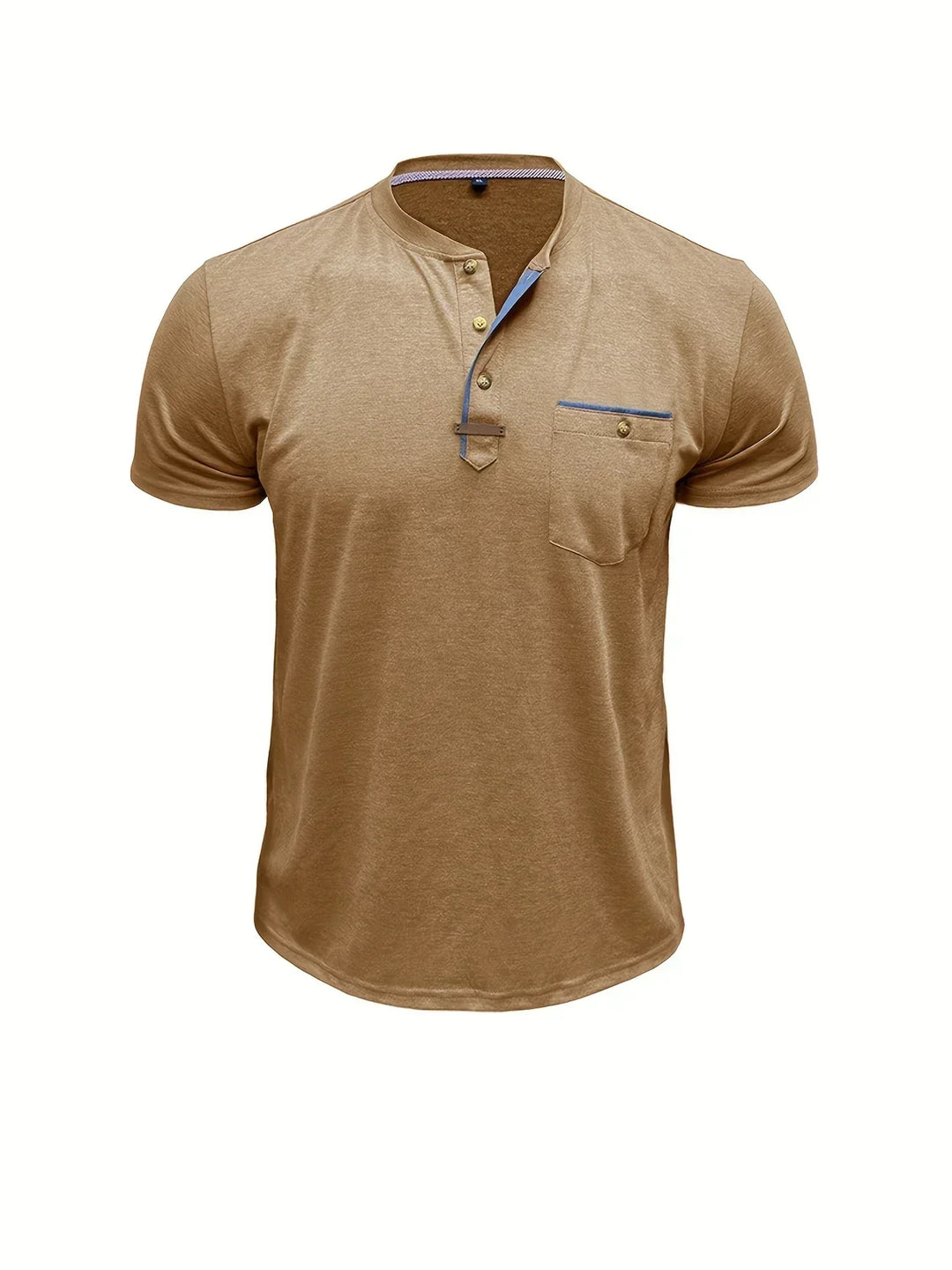 Venezia | T-shirt elegante con colletto rotondo e tasca