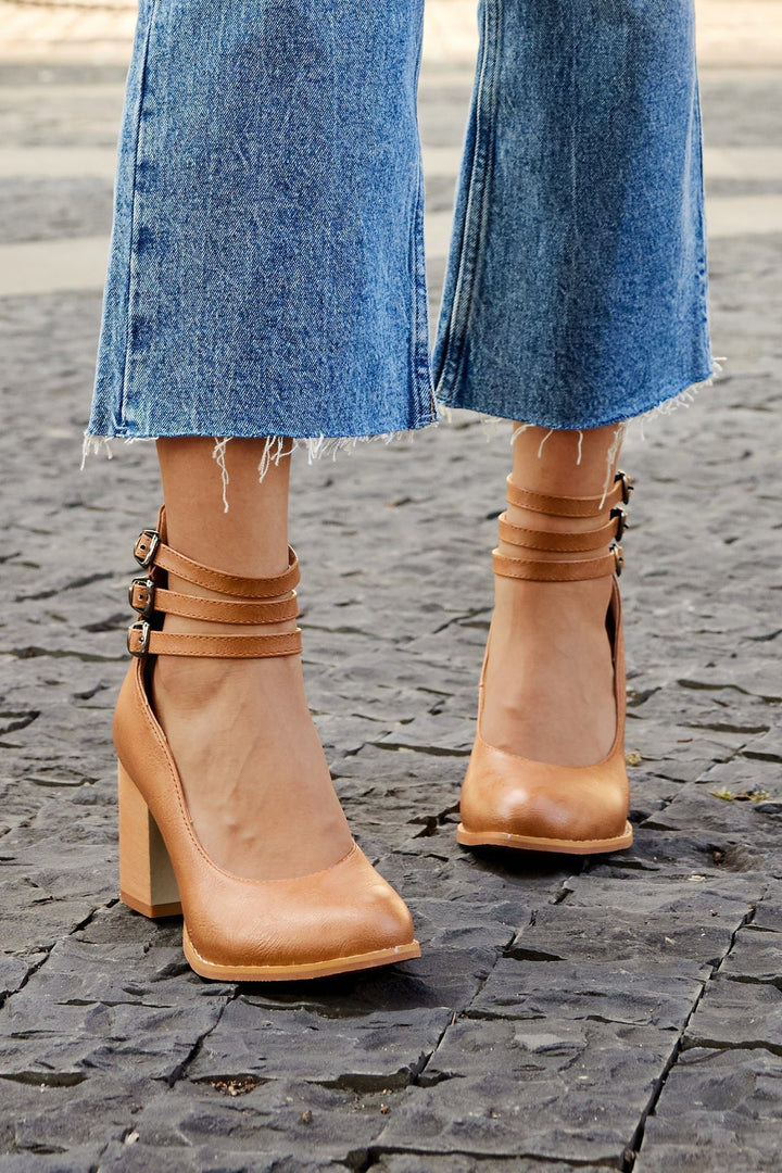 Elisa™| Sandali lisci tacco spesso