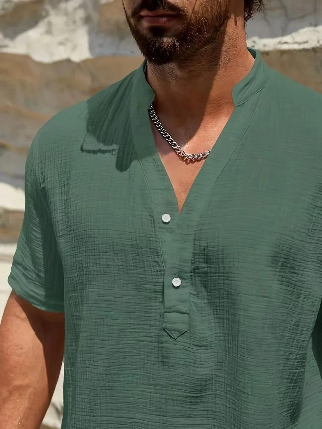 Venezia | Camicia estiva elegante con collo alto