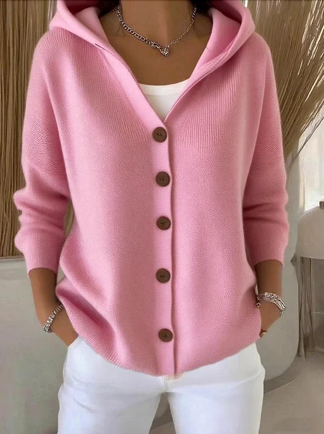 Philomène – Cardigan con cappuccio in cotone morbido