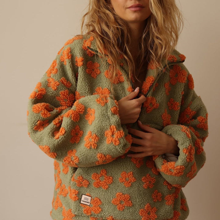Daisy | Felpa con Cappuccio in Fleece a Maniche Lunghe