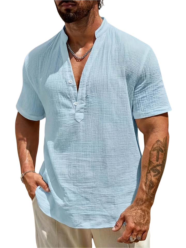 Venezia | Camicia estiva elegante con collo alto