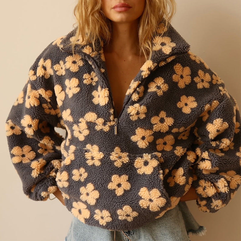 Daisy | Felpa con Cappuccio in Fleece a Maniche Lunghe