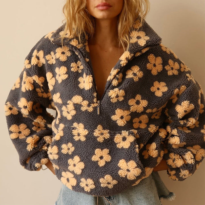 Daisy | Felpa con Cappuccio in Fleece a Maniche Lunghe
