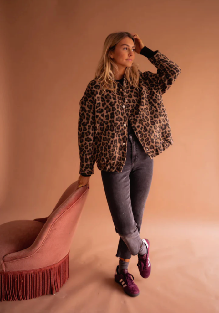 LEONA™ | Giacca Bomber con Stampa Leopardata