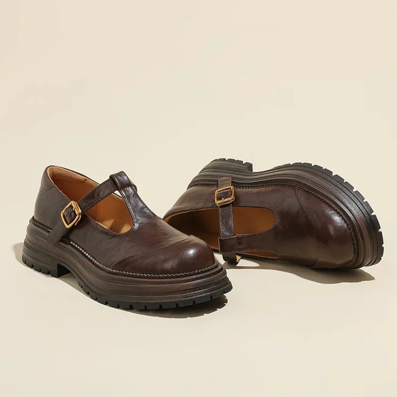 Chiara | Eleganti Scarpe Mary Jane in Pelle di Alta Qualità