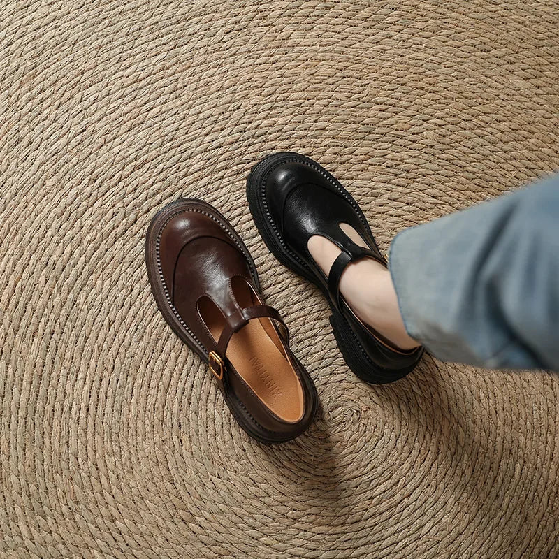 Chiara | Eleganti Scarpe Mary Jane in Pelle di Alta Qualità