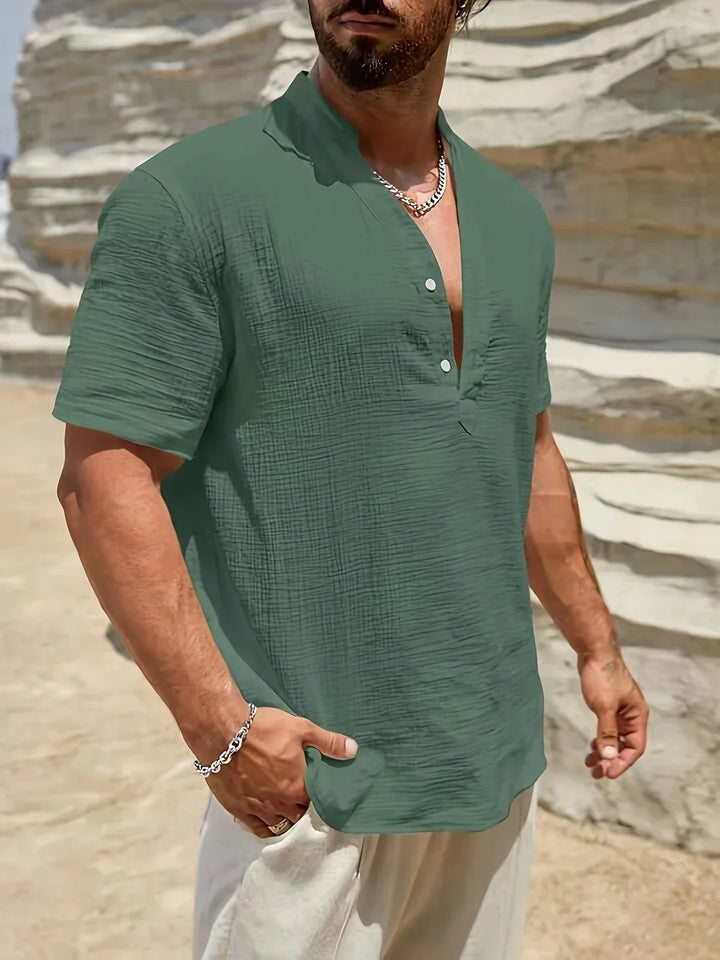 Venezia | Camicia estiva elegante con collo alto