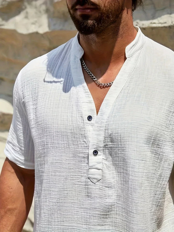 Venezia | Camicia estiva elegante con collo alto