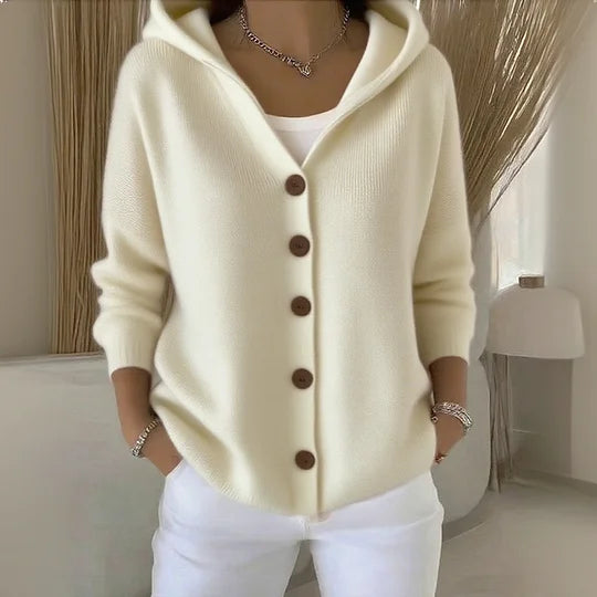Philomène – Cardigan con cappuccio in cotone morbido