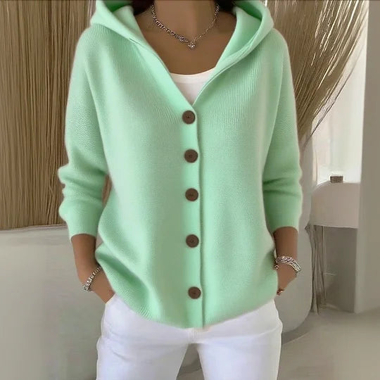 Philomène – Cardigan con cappuccio in cotone morbido