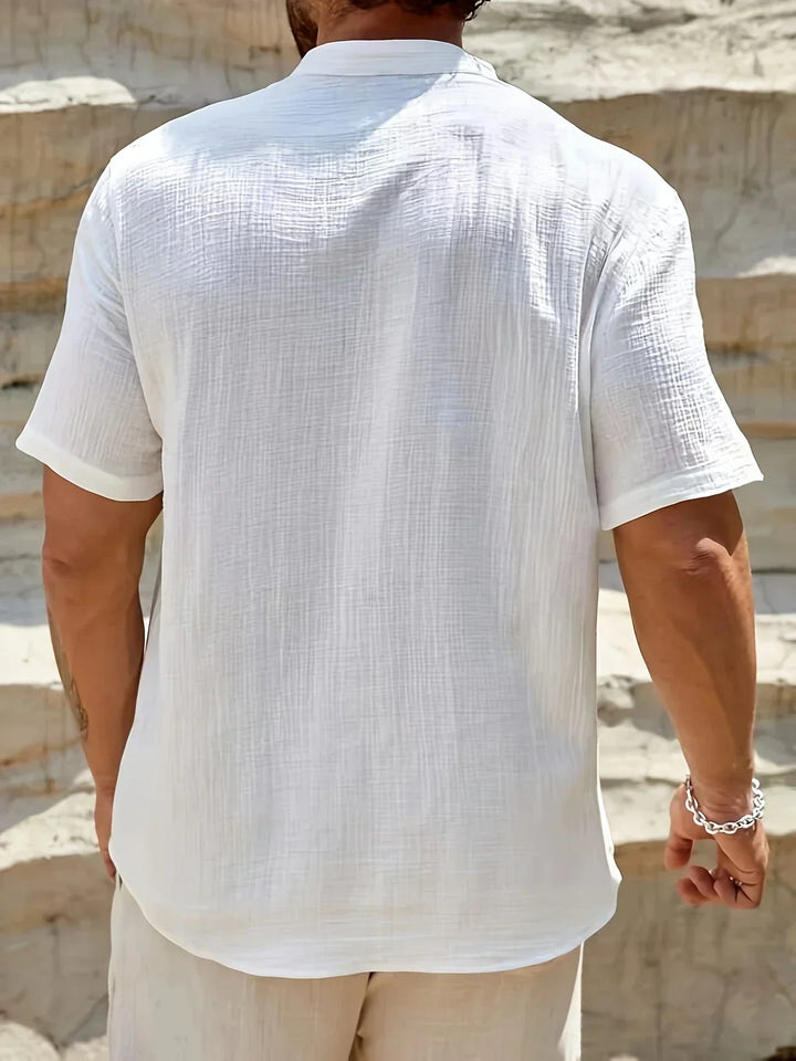 Venezia | Camicia estiva elegante con collo alto